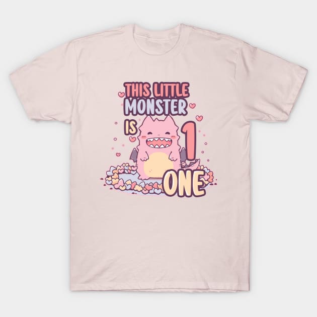 This Little Monster is One | 1st Birthday T-Shirt by Malinda